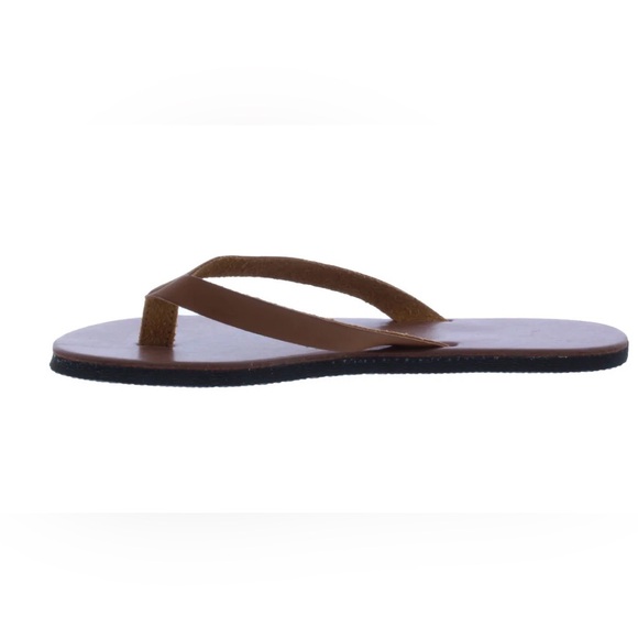Puerto Rico Leather Brown Flip Flops Unisex NEW - Picture 5 of 7
